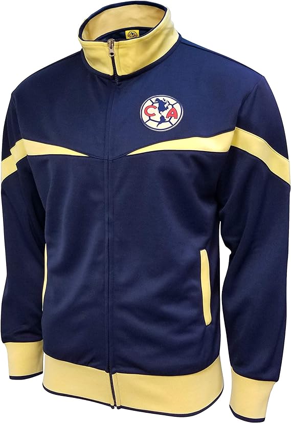 Icon Sports - Chamarra Oficial del Club América - Chamarra Oficial de Manga Larga para Hombre, con Cierre Completo para Deportes de fútbol.