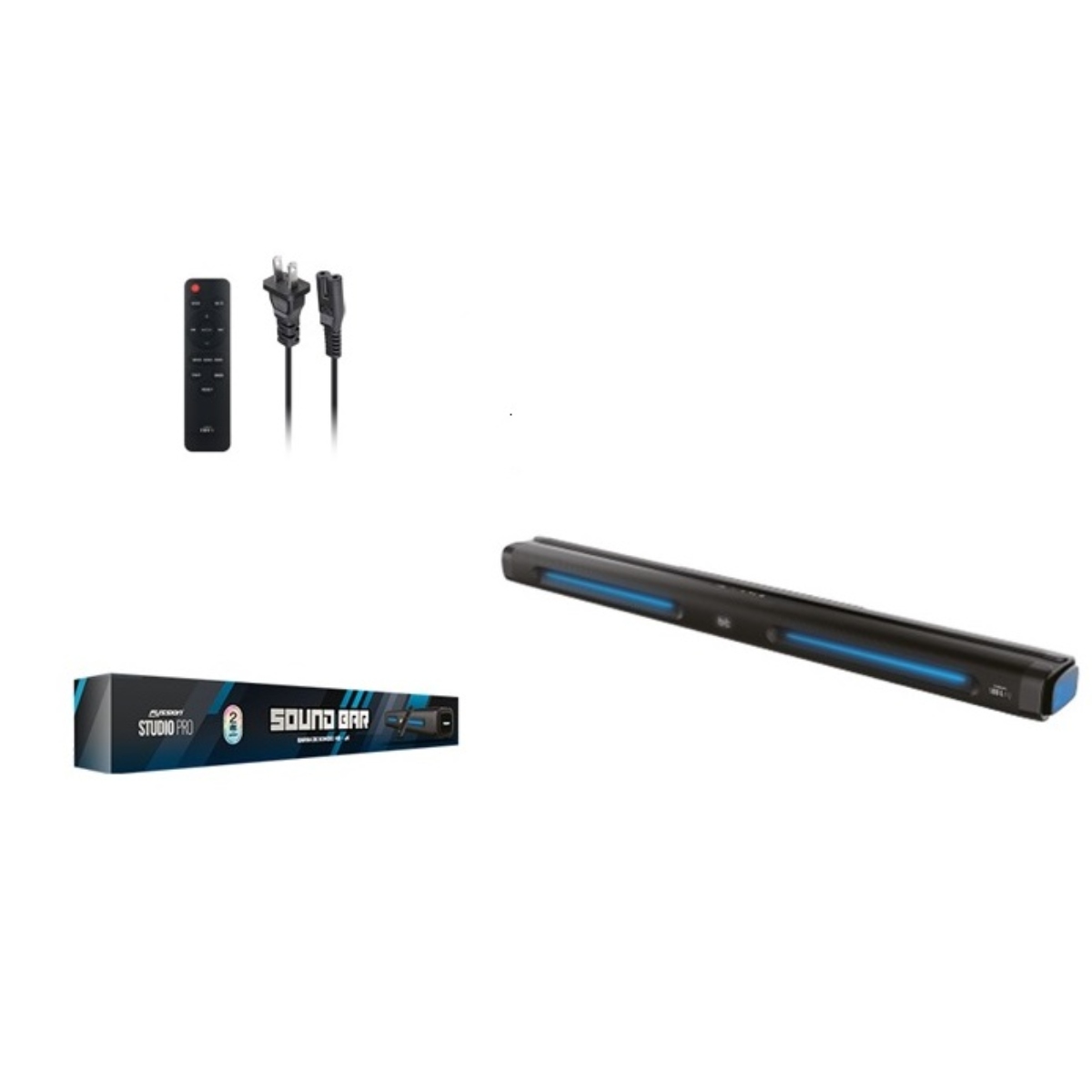 Barra de Sonido Fussion SBAR-0006 Studio Pro 60W Azul/Negro ENDY3.