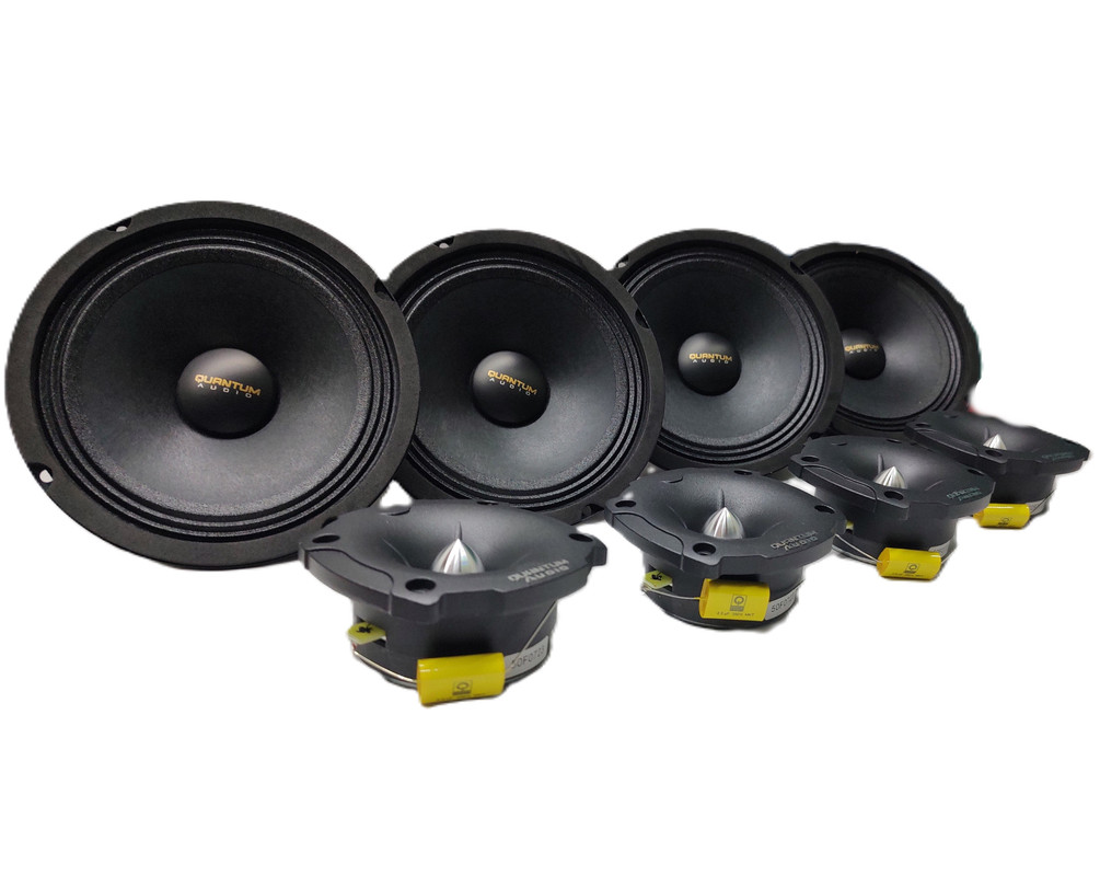 Set de Medios Quantum PRO6K4MT 250w RMS  6.5 Pulgadas 4 Ohms.