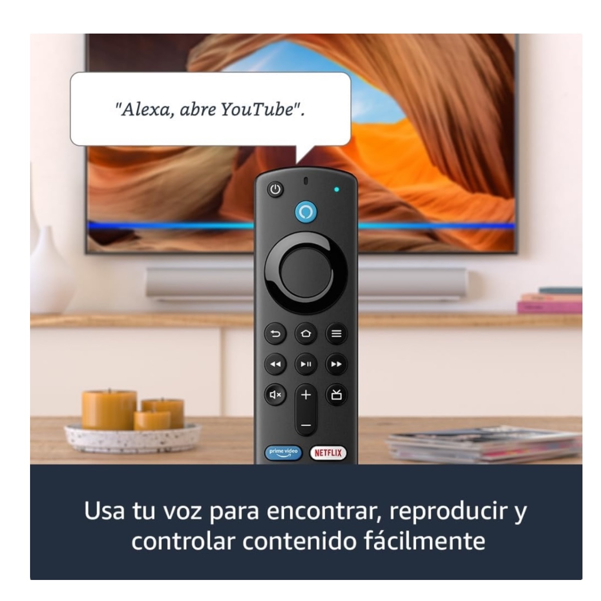 Amazon Fire TV Stick con control remoto por voz Alexa (incluye control de TV), Dispositivo de streaming HD, edición 2021.