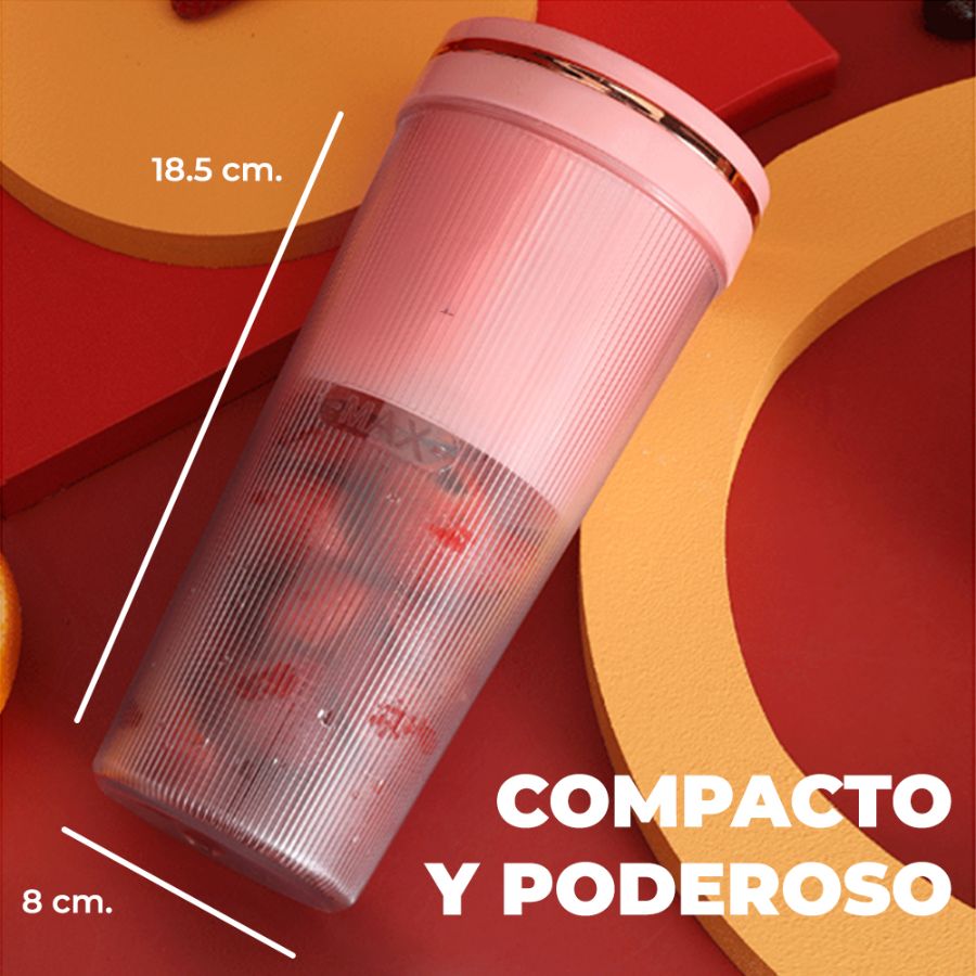 Vaso mini  licuadora de 350ml recargable vía USB.