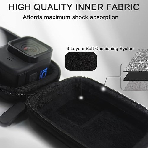 "Funda Mini Pu Para Gopro Hero 12 11 10 9 8 7 6 5 Black Case negro  ".