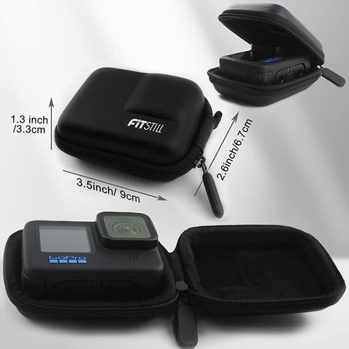 "Funda Mini Pu Para Gopro Hero 12 11 10 9 8 7 6 5 Black Case negro  ".