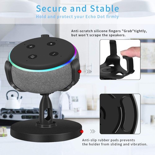 "Soporte De Escritorio Ajustable 360° Para Echo Dot 3ª "