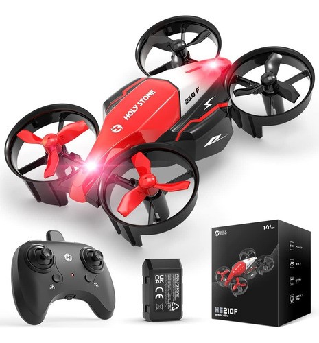 "Mini drone Holy Stone Beginnerr negro y rojo 2.4GHz 3 baterías ".