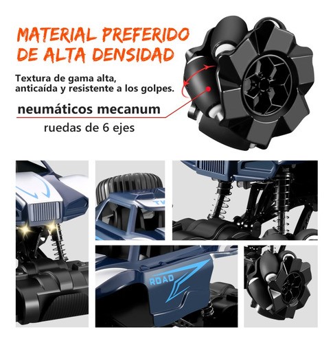 "Carros De Control Remoto Todoterreno 24cm Juguete Azul con Negro ".