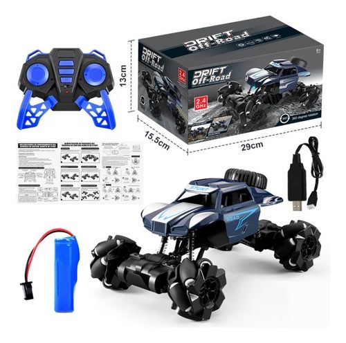 "Carros De Control Remoto Todoterreno 24cm Juguete Azul con Negro ".