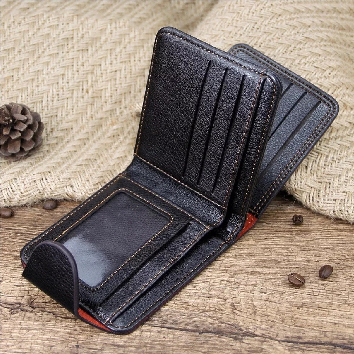 Cartera Anime Alta Calidad Negro .