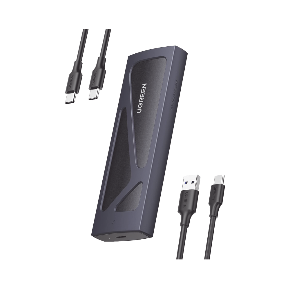 UGREEN Carcasa Disco Duro NVME M.2 (Enclosure) / Hasta 2TB / USB3.2 a 10 Gbps / Soporta M Key y B+M Key / Compatible con SSD M.2 NVME 2230/2242/2260/2280.