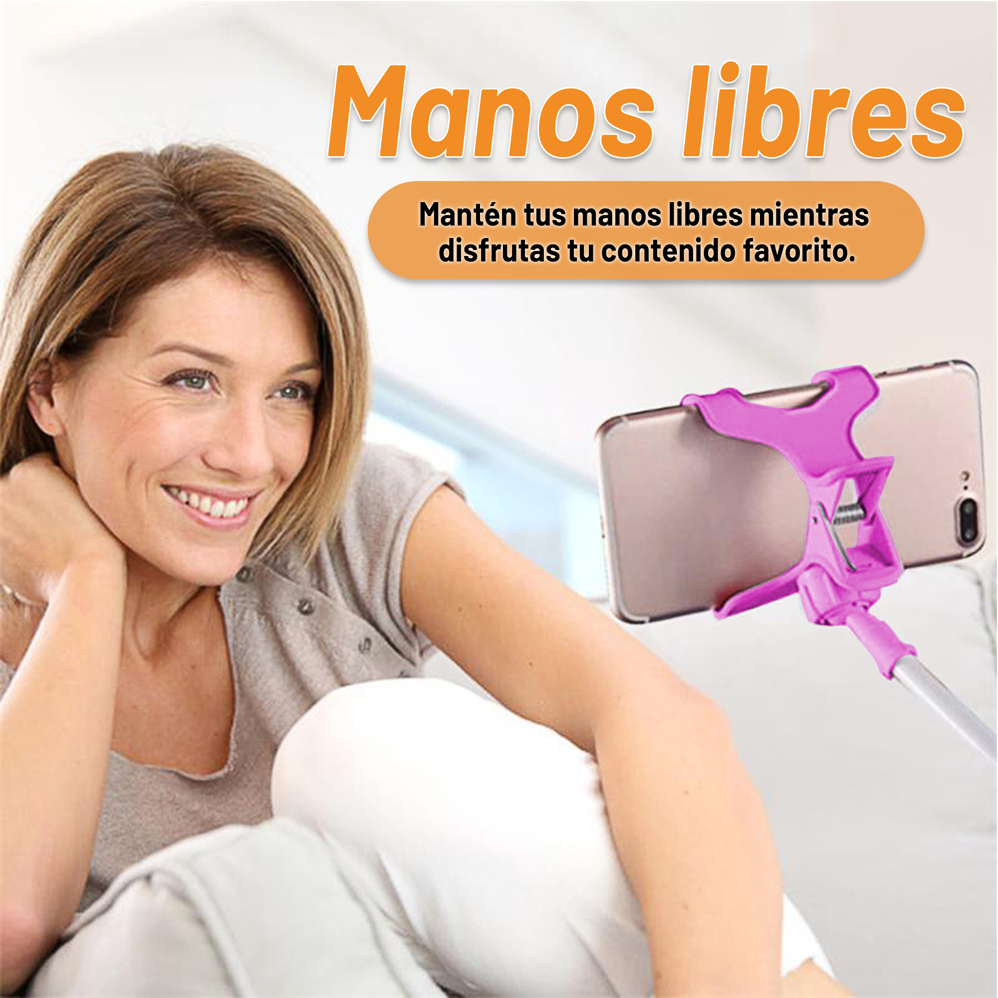 Soporte para Celular Archy Brazo Flexible Universal Rotación 360 Mesa Escritorio Hogar Oficina con Ajuste Clip Pinza