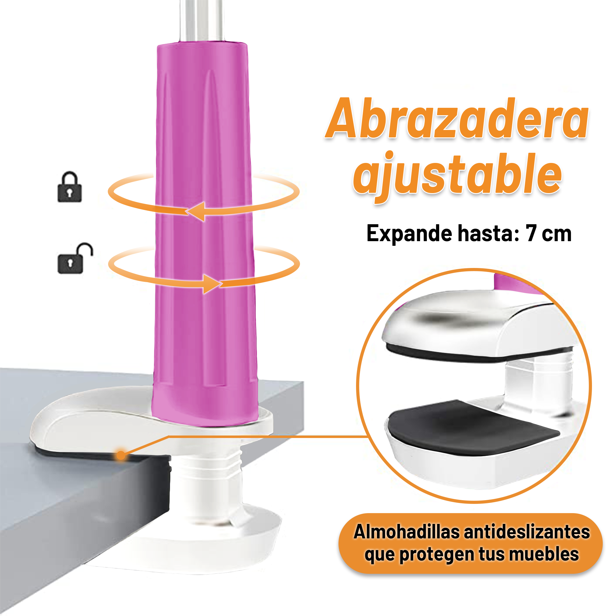 Soporte para Celular Archy Brazo Flexible Universal Rotación 360 Mesa Escritorio Hogar Oficina con Ajuste Clip Pinza