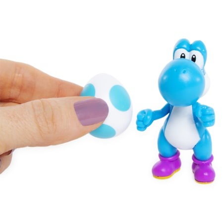 Figura Super Mario Acción Blue Yoshi Accesorios Colección Regalo
