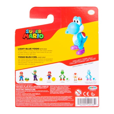 Figura Super Mario Acción Blue Yoshi Accesorios Colección Regalo