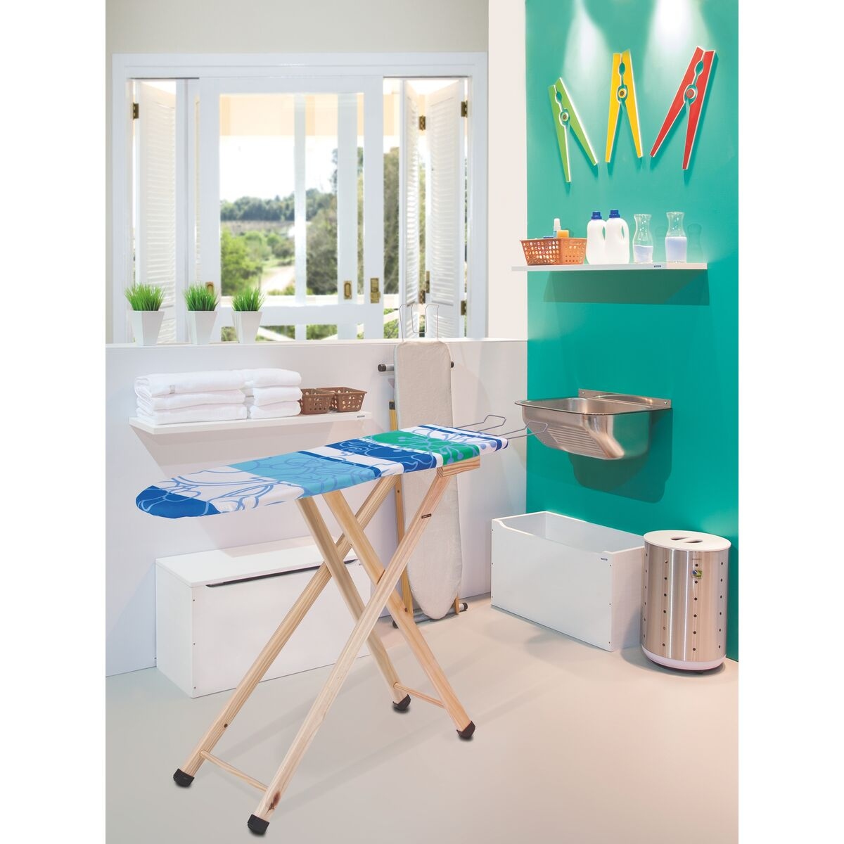 Mesa de Planchar Burro Tramontina 91750/130 Compacto C/Forro y Soporte ENDY10.