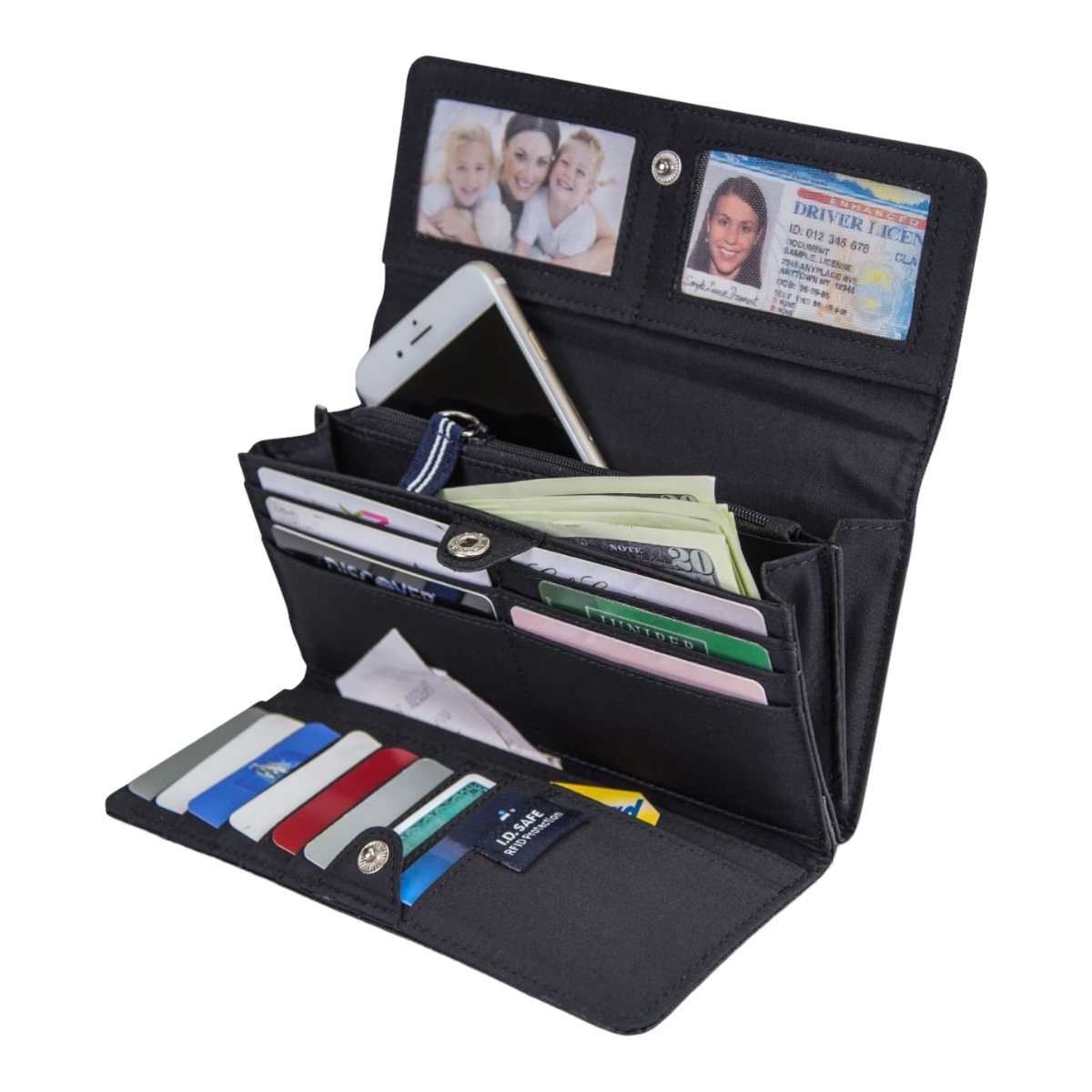 Rfid Billeteras Mujer Amazon Nautica Money Manager Rfid Cartera