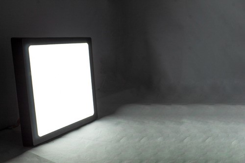 "Lampara Led Sobreponer Negro Cuadrado 18w Luz Blanca Fria "