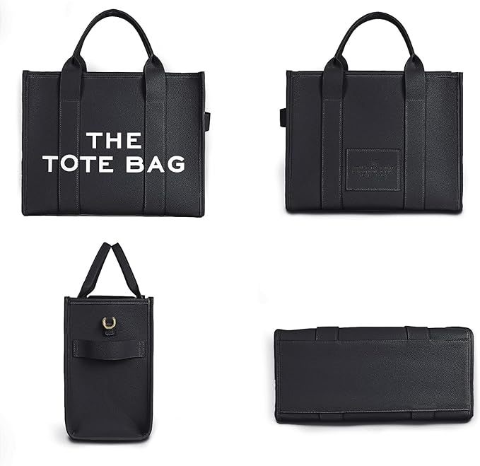 A The Tote Bag de piel grande para mujer, Bolsas Totes con cierre, bolsa tote bag mujer, bolsa cruzada de PU para viajes, oficina.