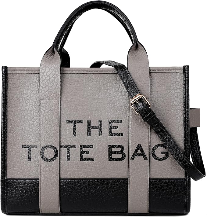 A The Tote Bag de piel grande para mujer, Bolsas Totes con cierre, bolsa tote bag mujer, bolsa cruzada de PU para viajes, oficina.