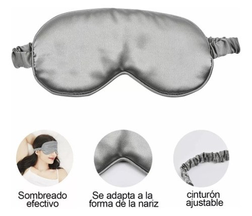 "4 Antifaces De Seda De Doble Capa Para Facilitar El Sueño "