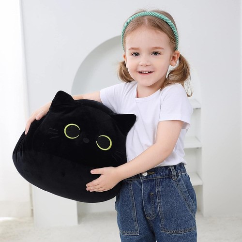 "Almohada De Peluche De Gato Negro "