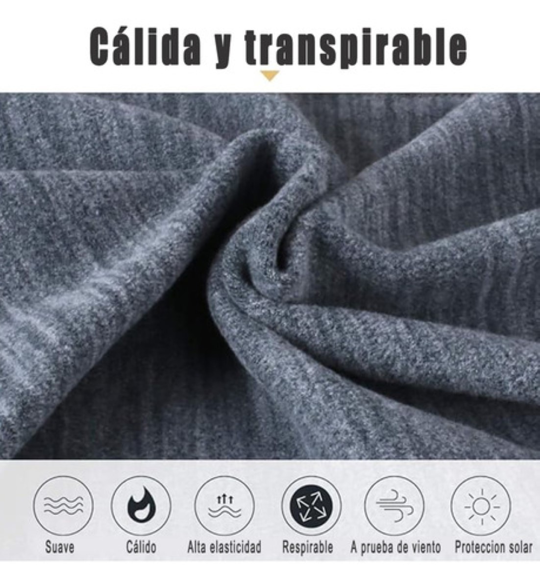 2 Pz Bufandas Tejido Unisex Calentador De Cuello negro y gris