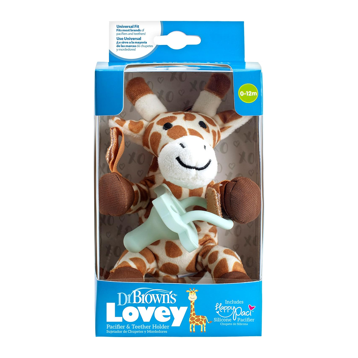 Sujetador De Chupón Y Mordedera Dr Browns Lovey Jirafa.