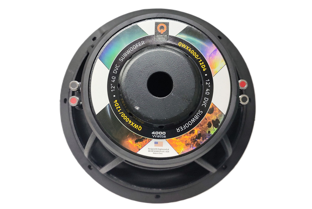 Subwoofer Quantum QWX4000/12D4 2000W RMS 12 Pulgadas 4 + 4 Ohms.