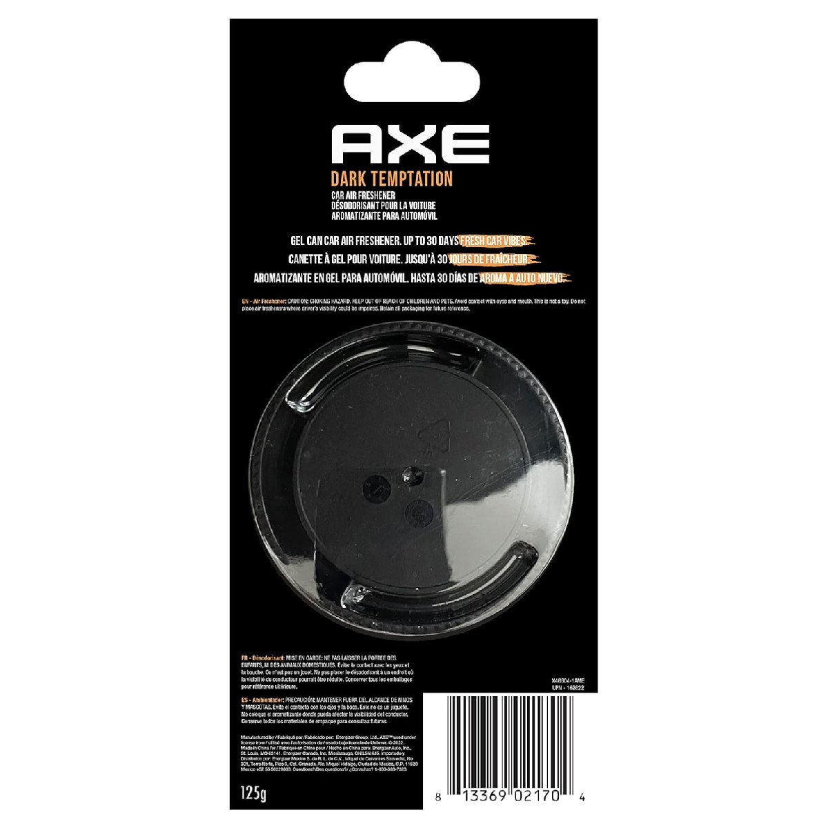4 Pack Aromatizante Auto AXE GEL Dark Temptation Chocolate.