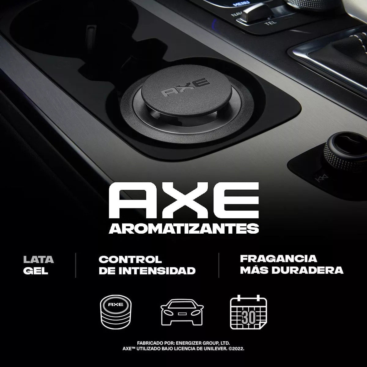 4 Pack Aromatizante Auto AXE GEL Dark Black aroma Pera y Cedro.
