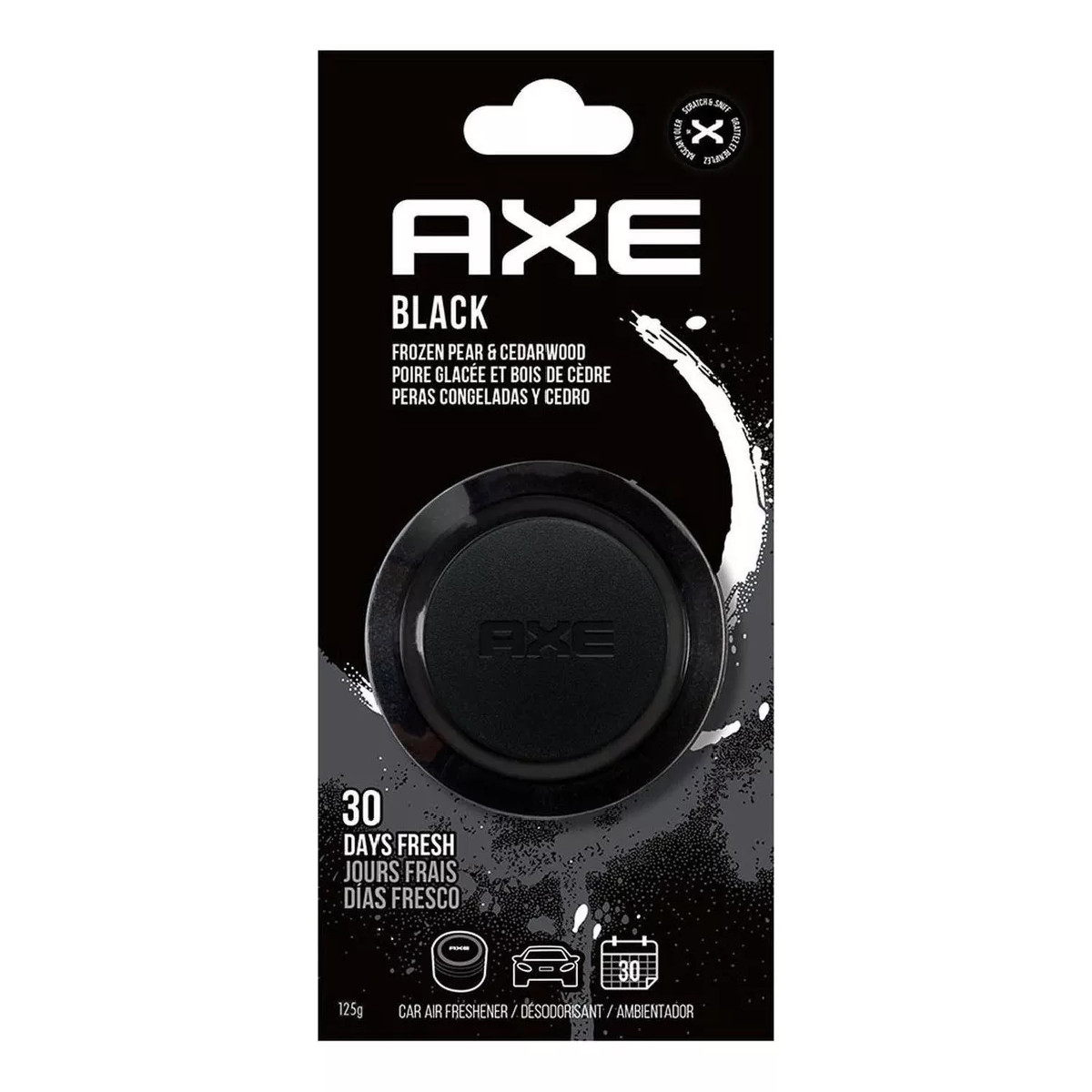 4 Pack Aromatizante Auto AXE GEL Dark Black aroma Pera y Cedro.