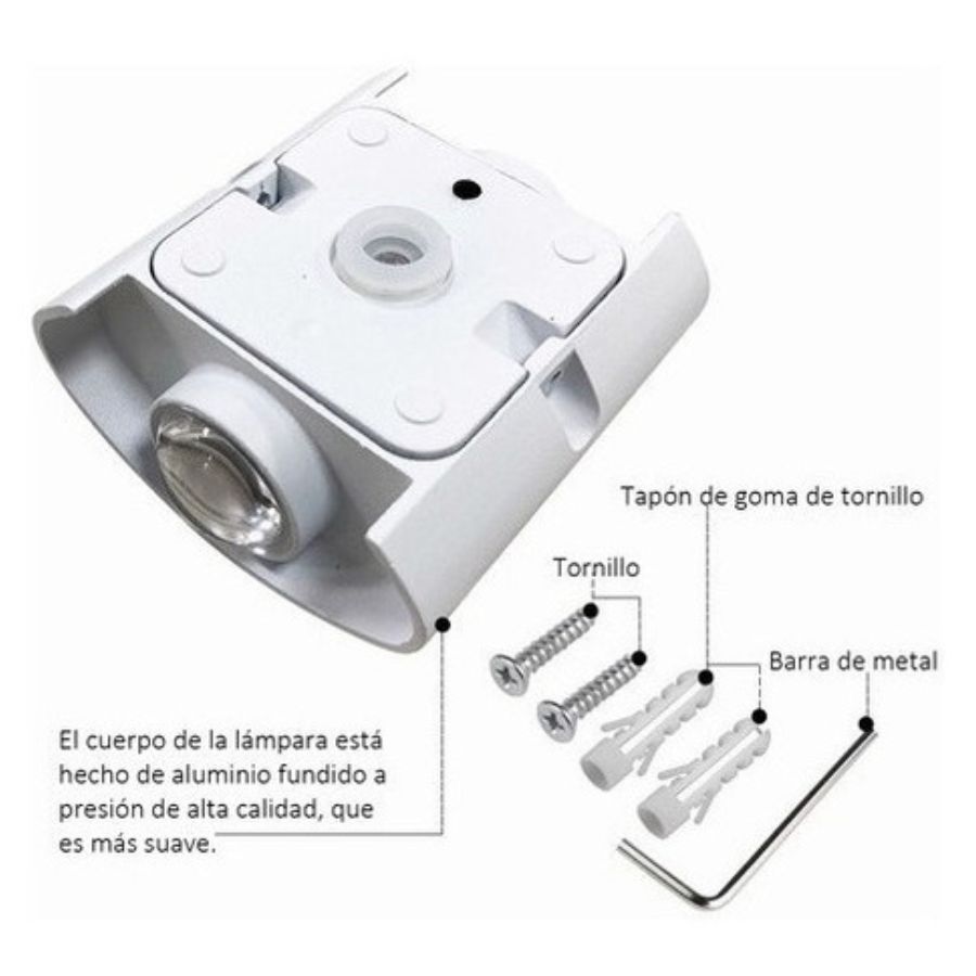 Lámpara Led De 2w Para Pared De Uso Exterior Y Interior IP67.