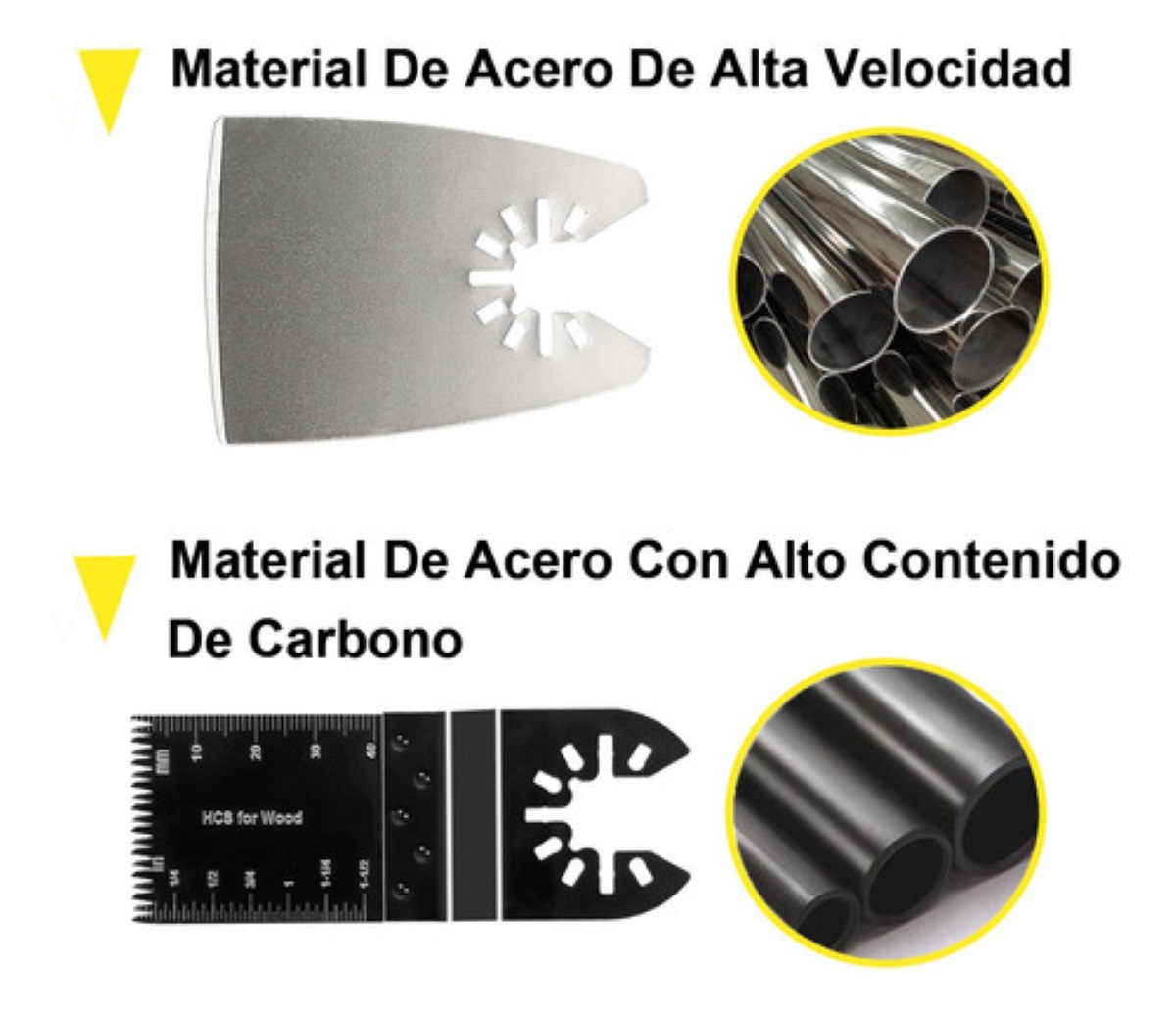 Set 68 Pzs Cuchillas Hoja De Sierra Oscilante Para Madera/metal