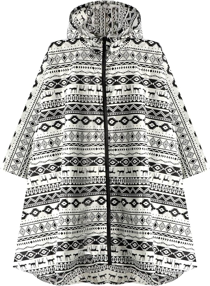 Anyoo - Poncho impermeable para la lluvia, ligero, reutilizable, para senderismo, con capucha, para actividades al aire libre.