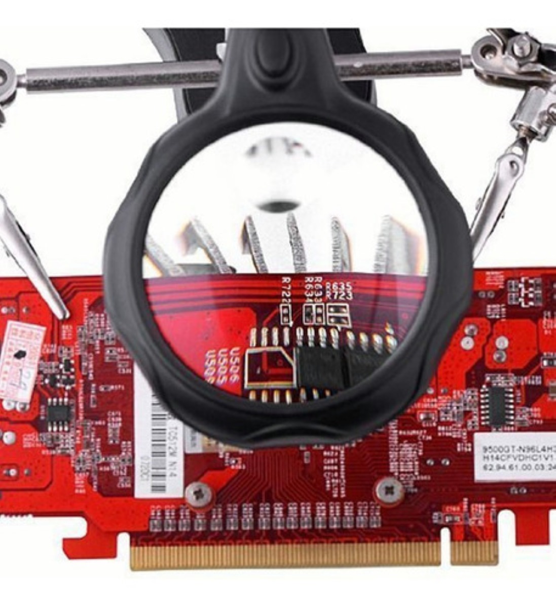 Lupa Con Led Pinza Base Para Cautín Reparacion Electrónicos