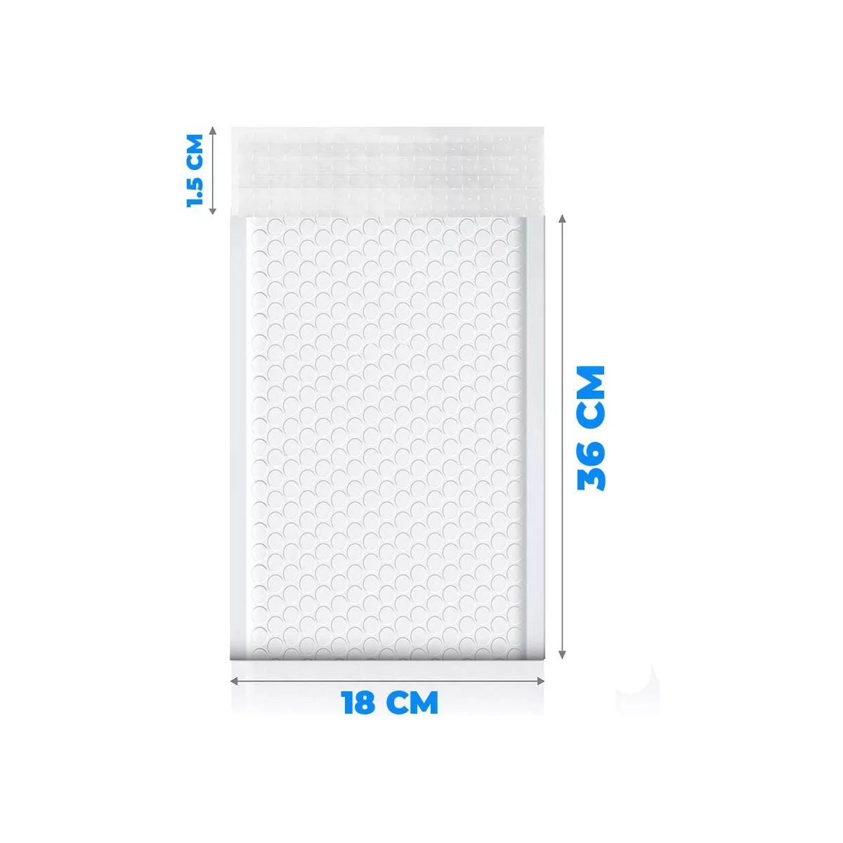 Paquete de 10 Bolsas Acolchadas Con Burbuja Para Envio 18 x 36cm.