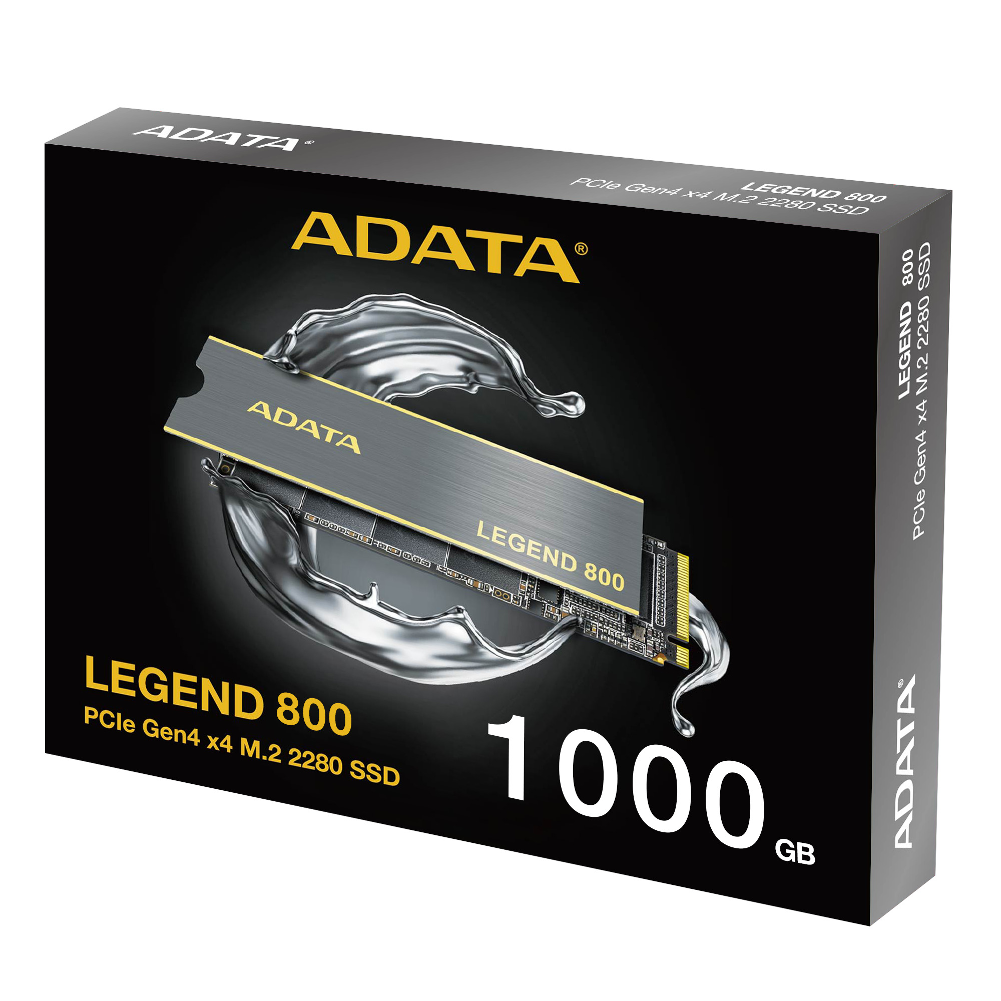 Unidad de Estado Sólido Adata Legend 800 de 1 TB, M2 2280, NVMe PCIe Gen 4X4, 3500/2200 MB/s.