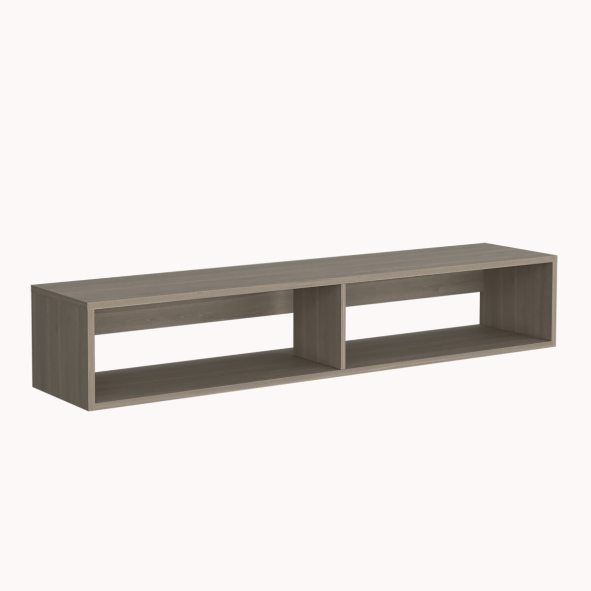 RACK TV ARMABLE TIPO STAND FLOTANTE PARA PANTALLA DE 55 PULGADAS.