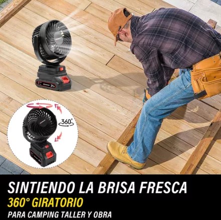 Mini Ventilador Portátil Recargable Inalámbrico 5inch T.