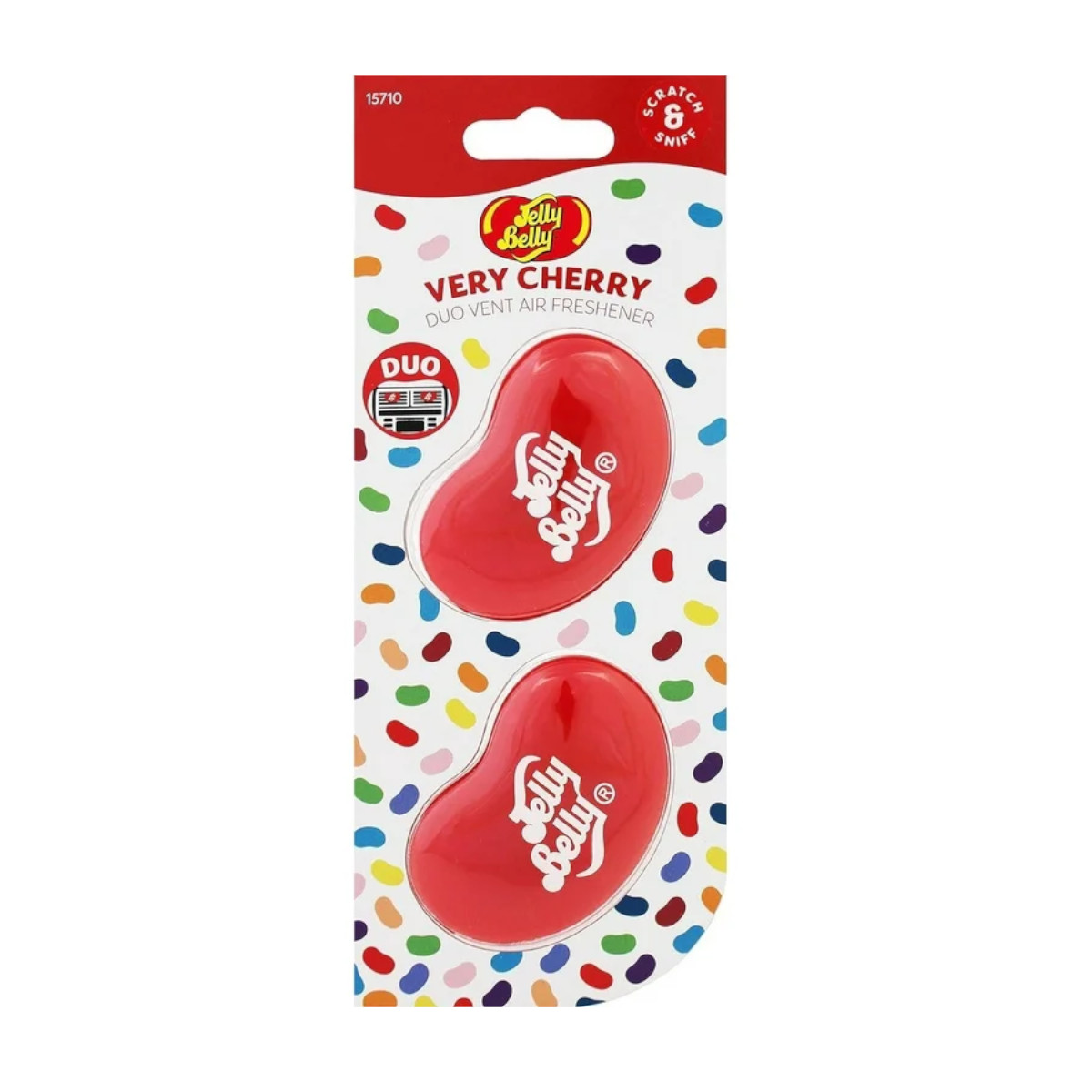 Aromatizante Auto Jelly Belly Very Cherry 12 Piezas Cereza.