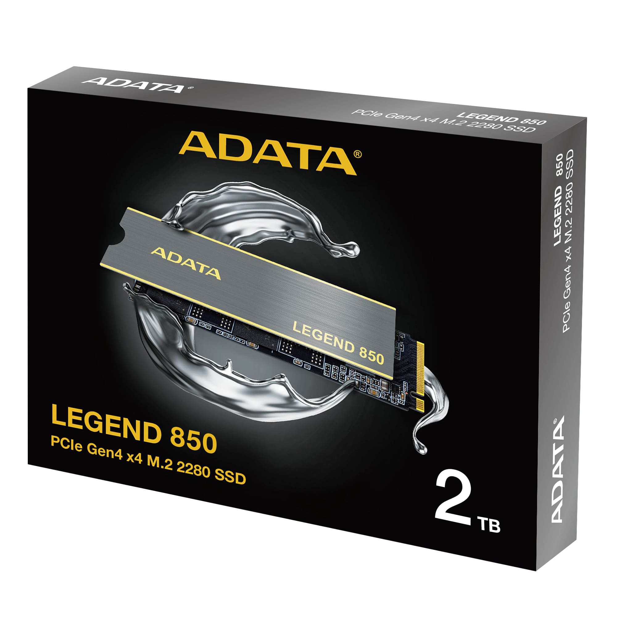 Unidad de Estado Sólido Adata Legend 850 de 2 TB, M2 2280, NVMe PCIe Gen 4X4, 5000/4500 MB/s.