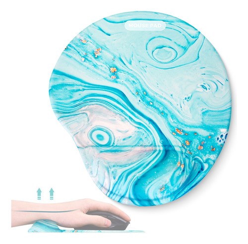 Mouse Pad Ergonomico Gel Azul 