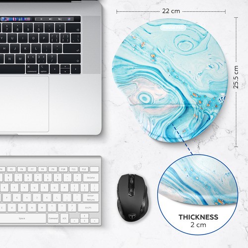 Mouse Pad Ergonomico Gel Azul 