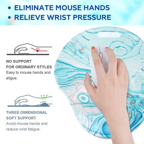 Mouse Pad Ergonomico Gel Azul 