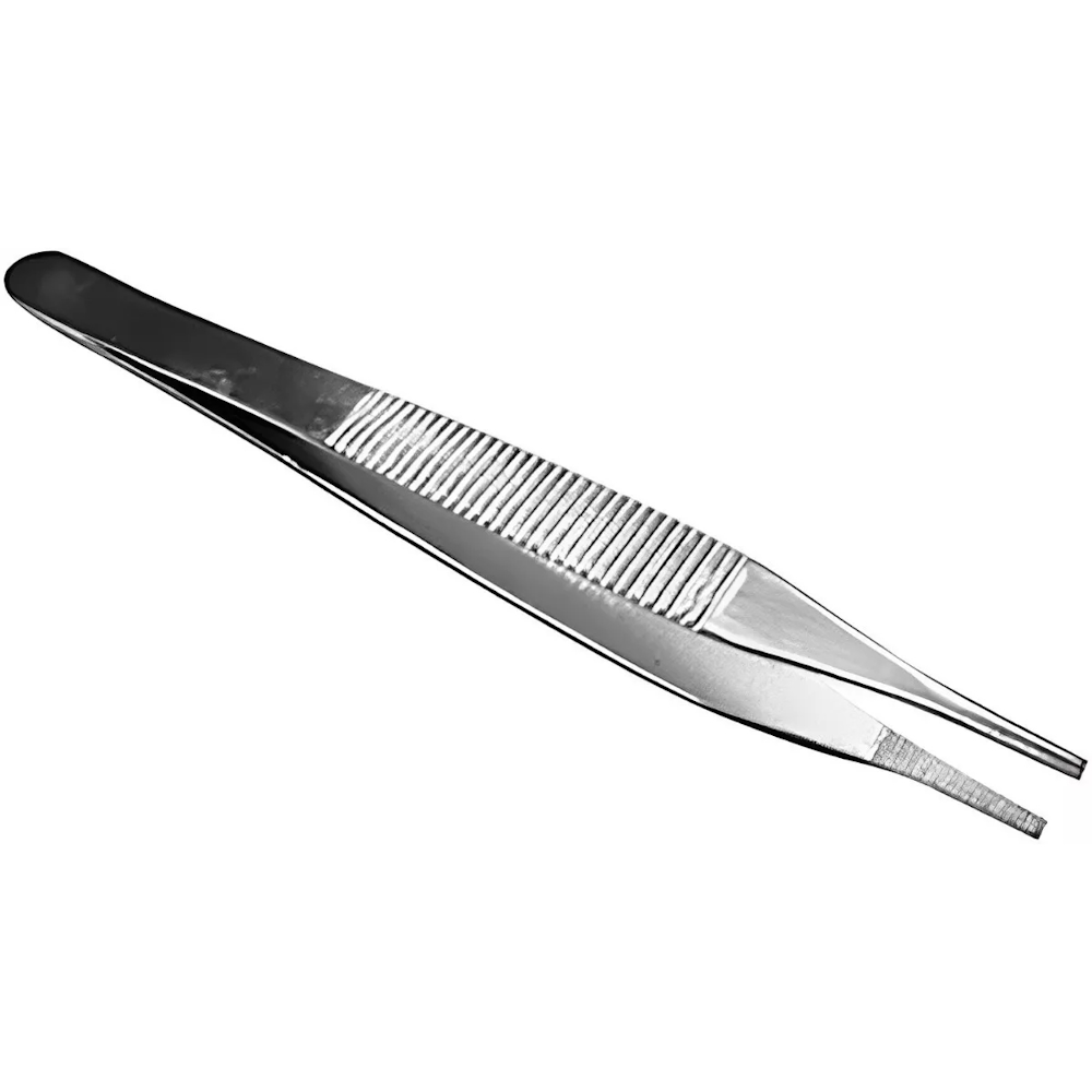 Pinza Disección Adson 12cm Acero Inoxidable Económica Hergom.
