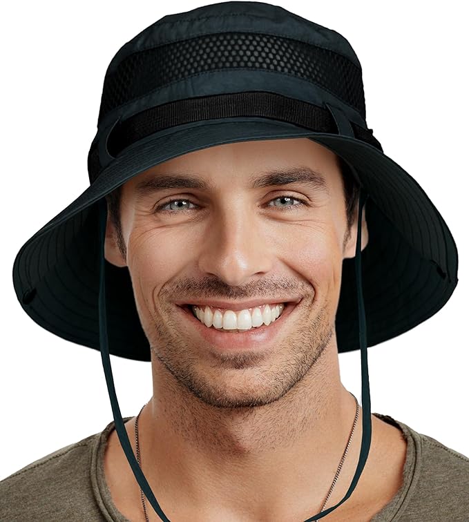 GearTOP Sombrero de sol Boonie - Sombrero de ala ancha para hombres y mujeres, UPF, resistente al agua (serie Wandererer).