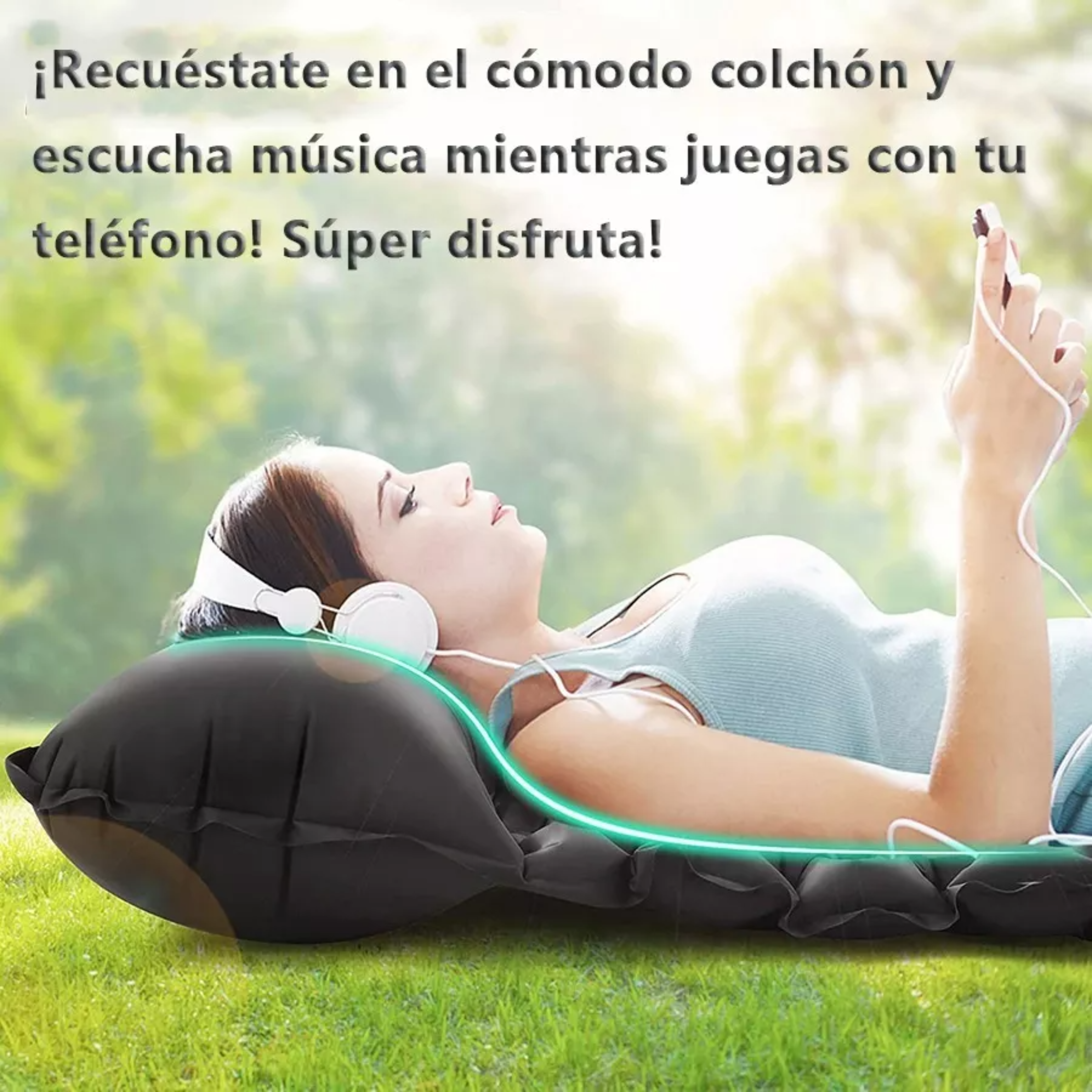 Colchón Inflable De Dormir Doble Portátil De Acampar.