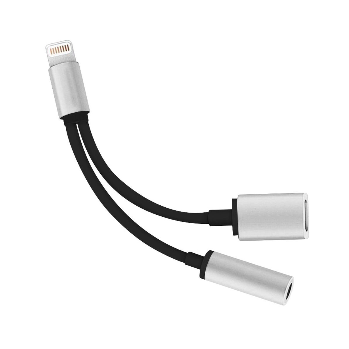 Adaptador Lightning a Auxiliar 3.5mm y Lughtning Audio y Carga Simultanea Compatible Con Iphone.
