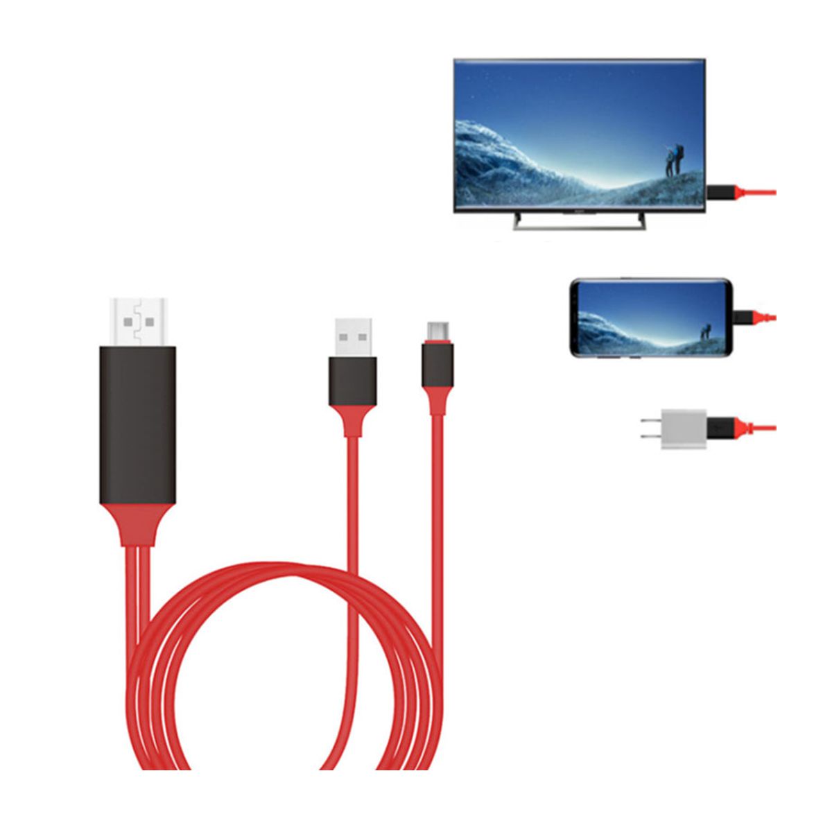 Cable Adaptador De USB Tipo C a HDMI Compatible Con Celulares PC Mac.