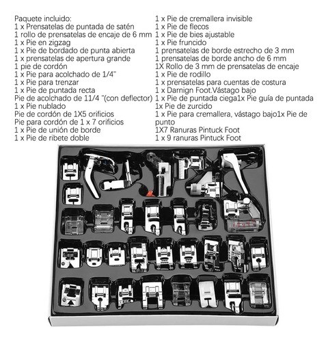 "32pcs Accesorios De Prensatelas Máquinas De Coser Doméstico "
