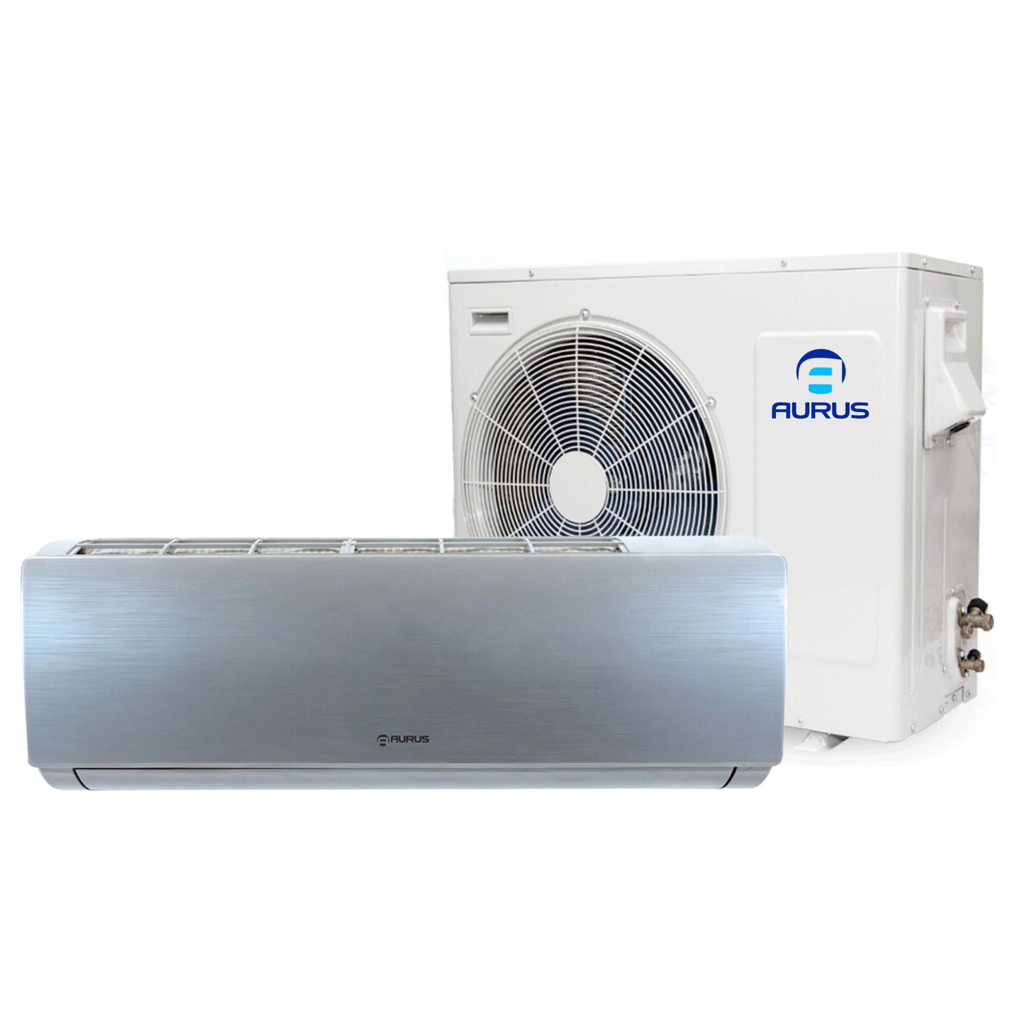 Minisplit Inverter Pro Aurus de 1 Tonelada, 12,000 BTU, Frío y Calor, 220V, Wi-Fi, Gris.